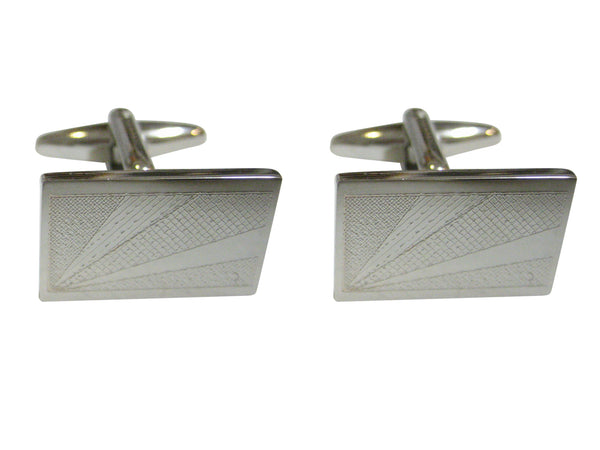 Silver Toned Etched Seychelles Flag Cufflinks