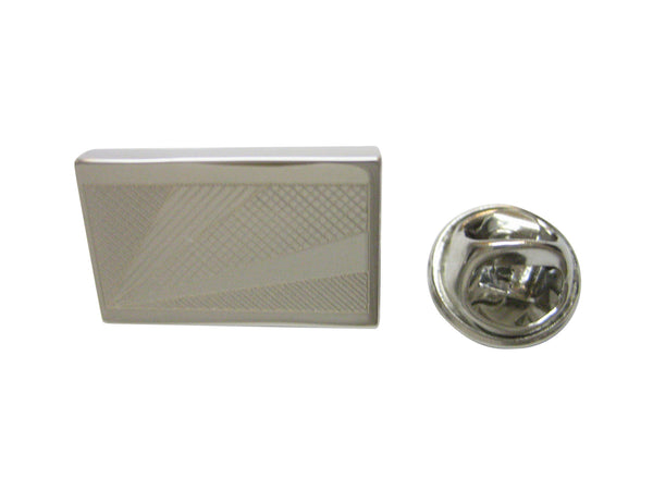 Silver Toned Etched Seychelles Flag Lapel Pin