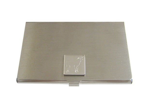 Silver Toned Etched Sheep Business Card Holder