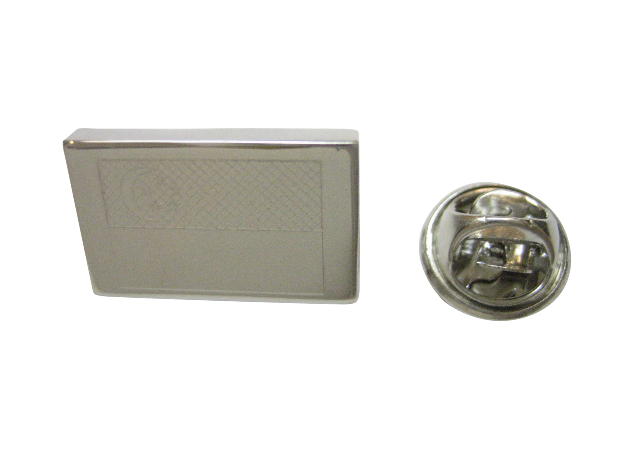 Silver Toned Etched Singapore Flag Lapel Pin