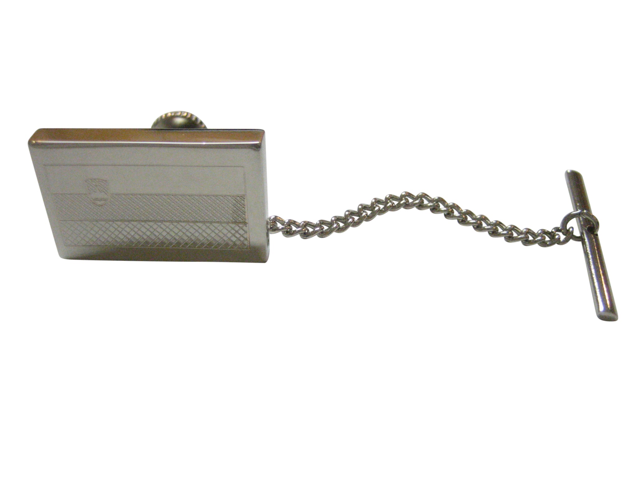 Silver Toned Etched Slovenia Flag Tie Tack
