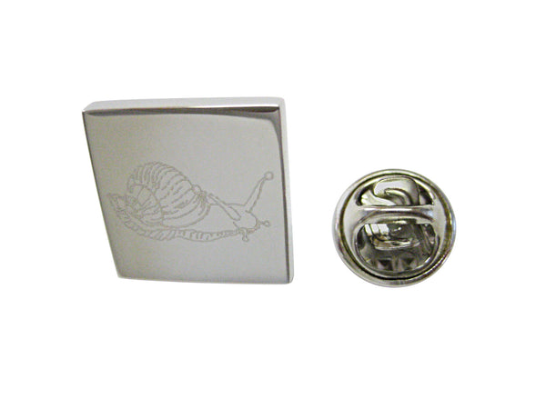 Silver Toned Etched Snail Lapel Pin