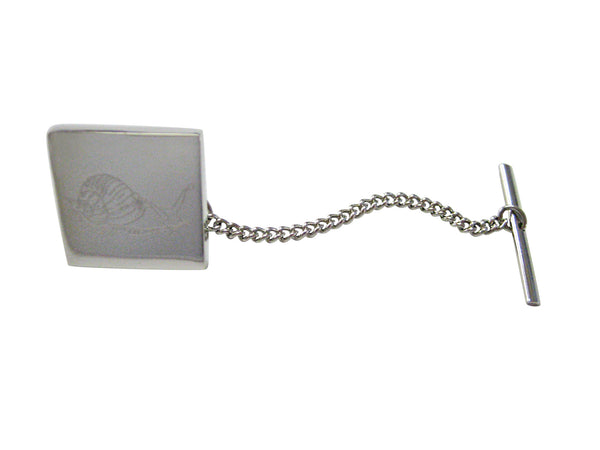 Silver Toned Etched Snail Tie Tack