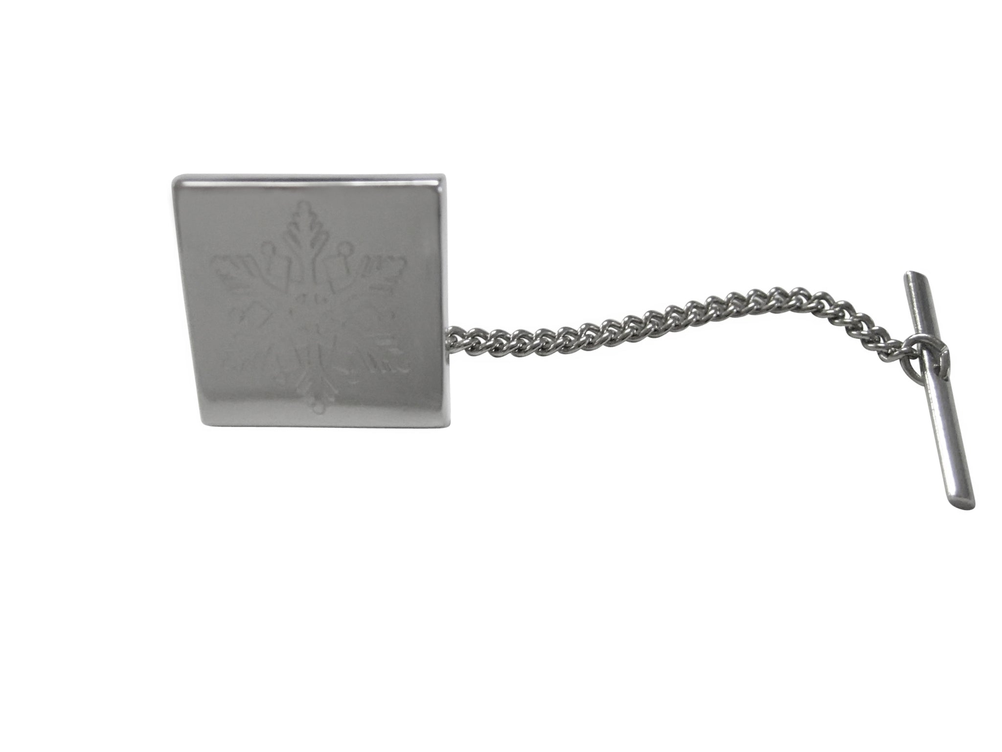 Silver Toned Etched Snowflake Tie Tack