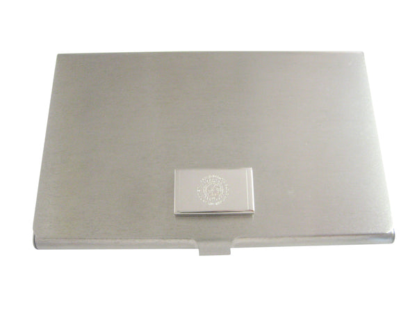 Silver Toned Etched South Dakota State Flag Business Card Holder