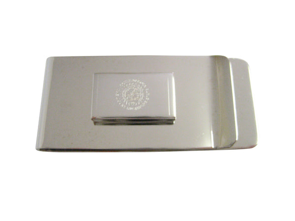 Silver Toned Etched South Dakota State Flag Money Clip
