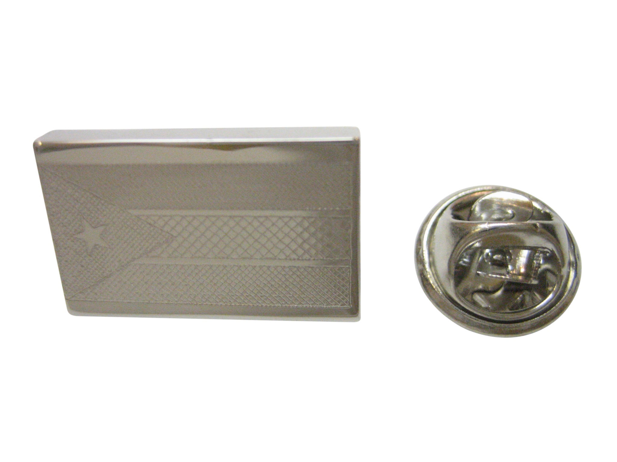 Silver Toned Etched South Sudan Flag Lapel Pin