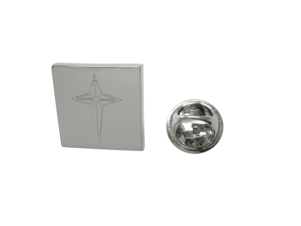 Silver Toned Etched Star of Bethlehem Lapel Pin