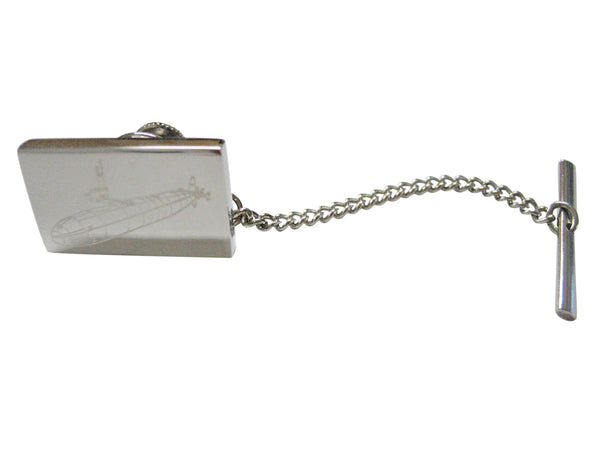Silver Toned Etched Submarine Tie Tack