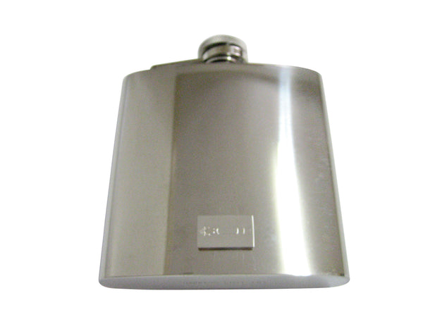 Silver Toned Etched Submarine Torpedo 6 Oz. Stainless Steel Flask