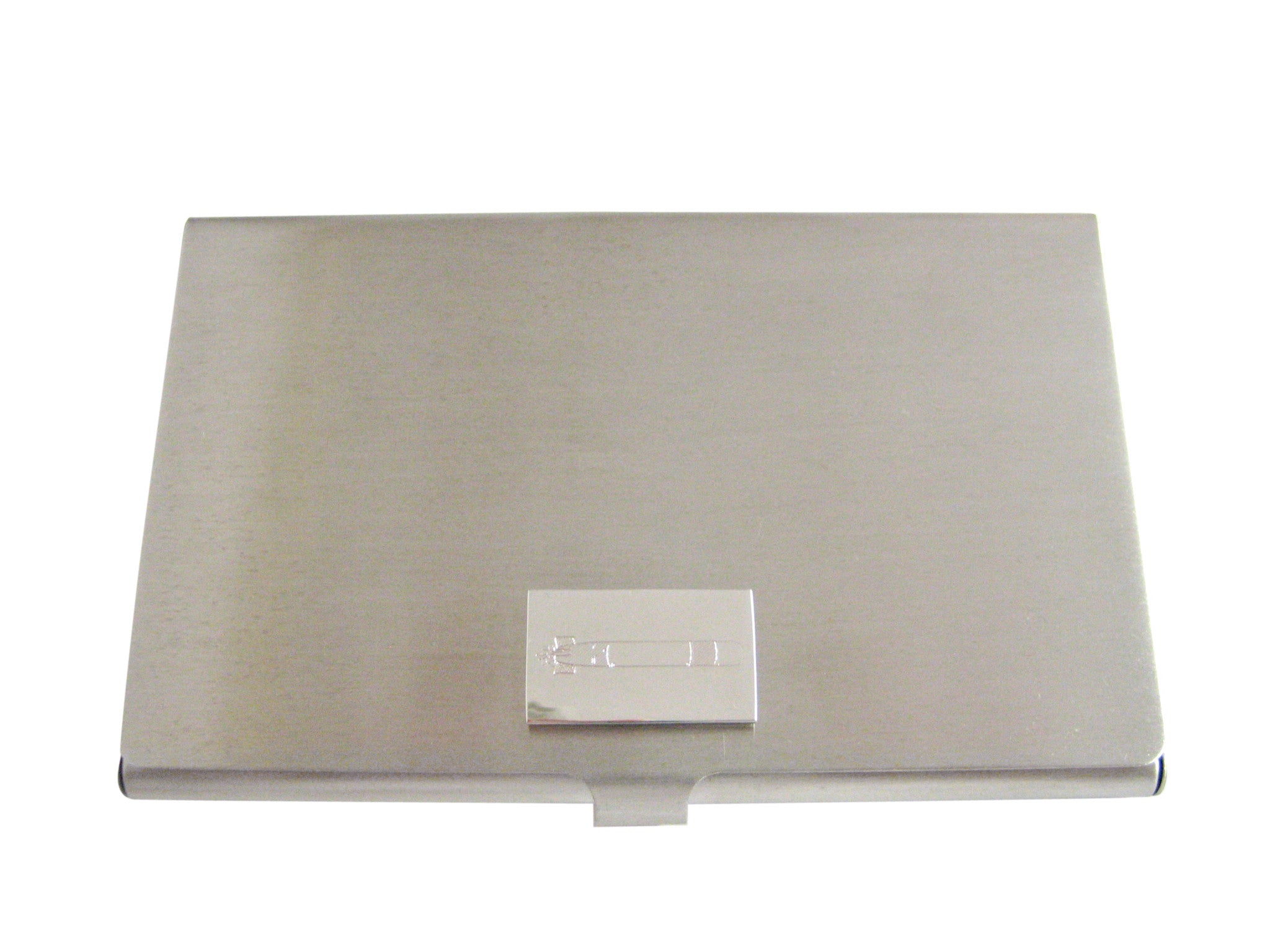 Silver Toned Etched Submarine Torpedo Business Card Holder