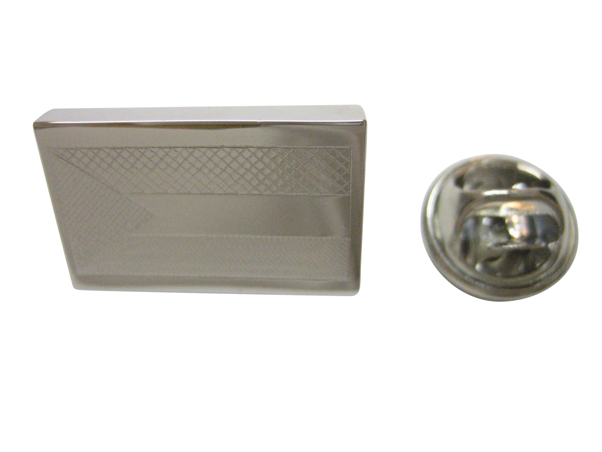 Silver Toned Etched Sudan Flag Lapel Pin