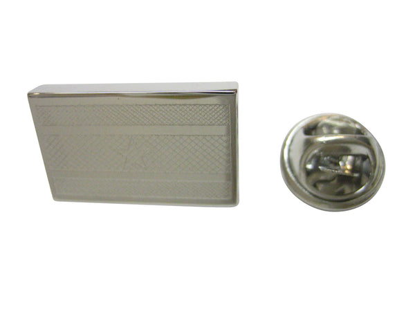 Silver Toned Etched Suriname Flag Lapel Pin