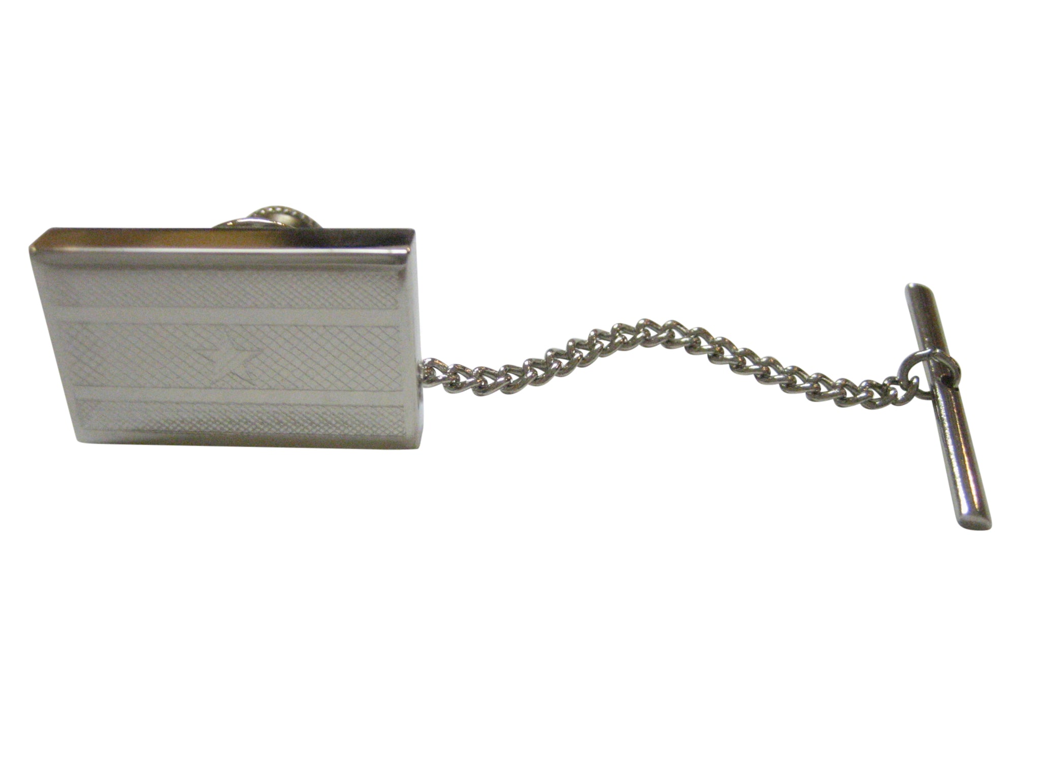 Silver Toned Etched Suriname Flag Tie Tack
