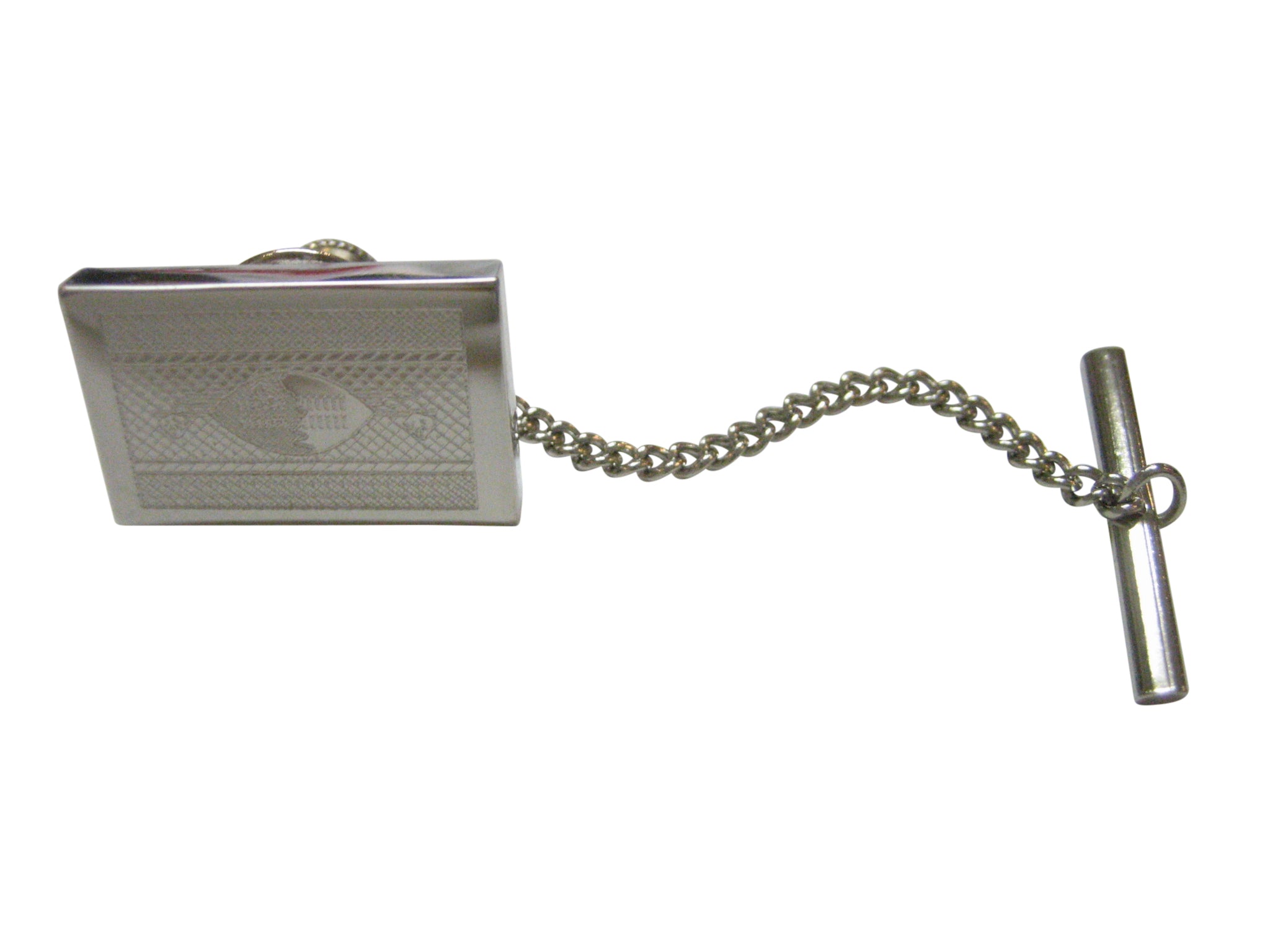 Silver Toned Etched Swaziland Flag Tie Tack