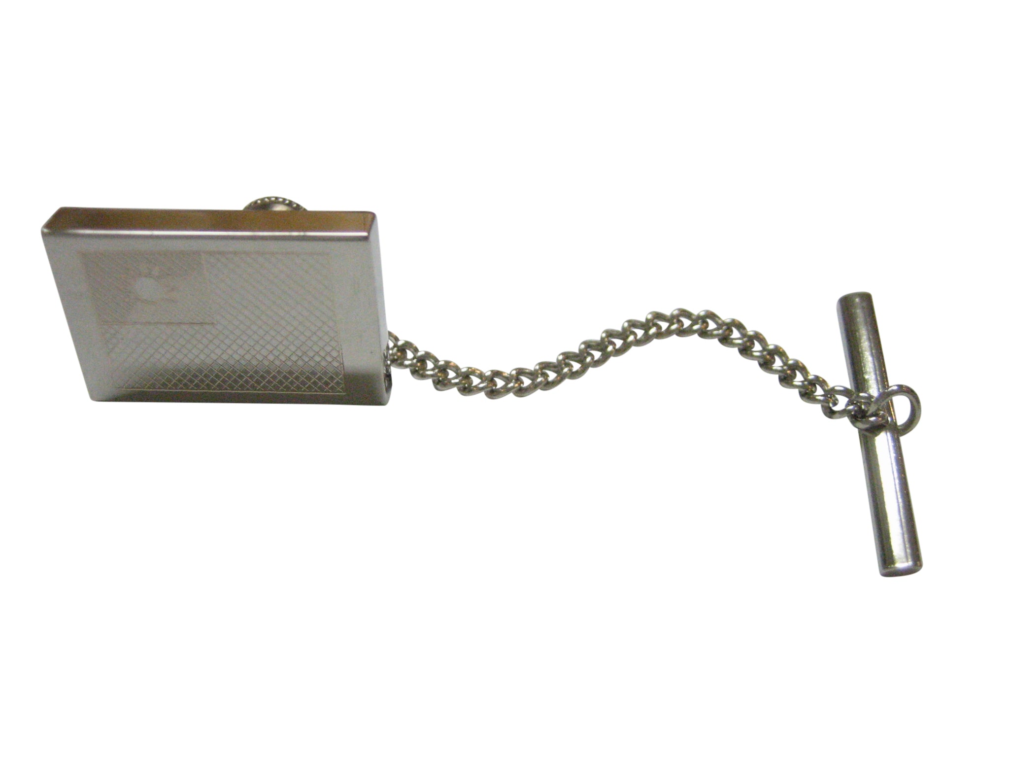 Silver Toned Etched Taiwan Flag Tie Tack