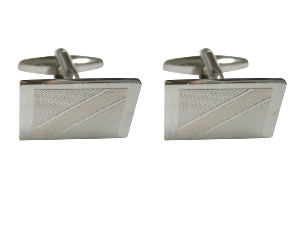 Silver Toned Etched Tanzania Flag Cufflinks