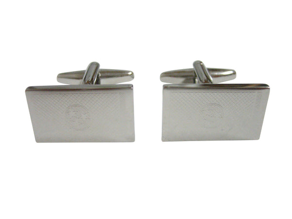 Silver Toned Etched Tennessee State Flag Cufflinks