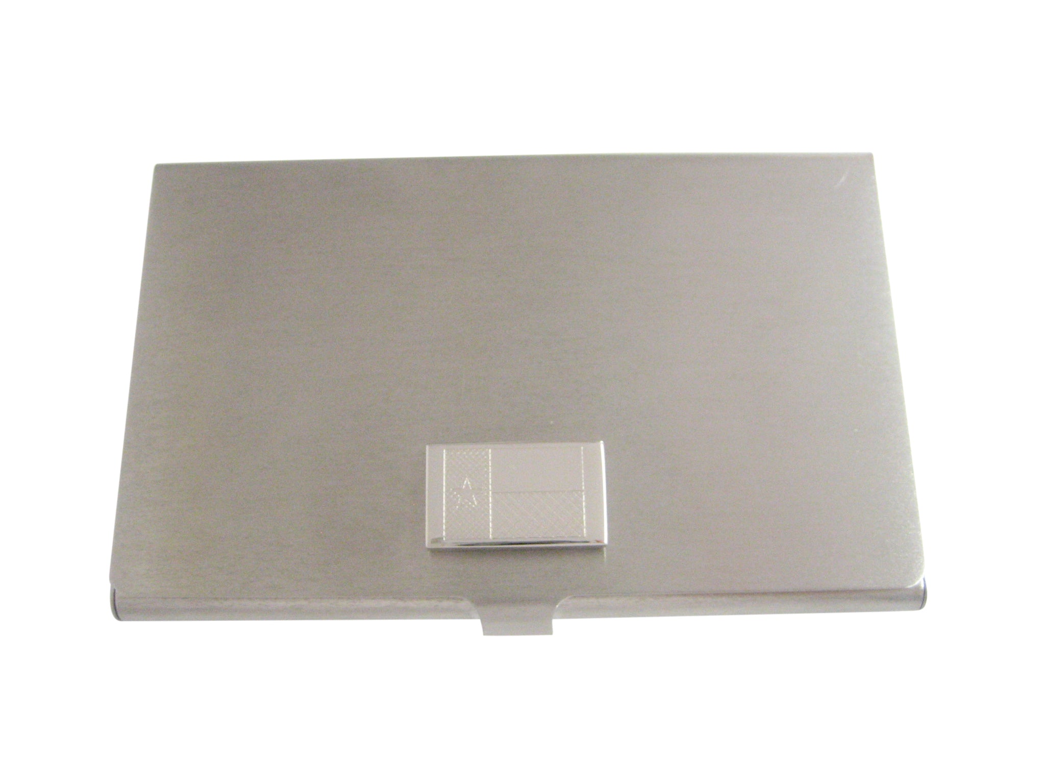 Silver Toned Etched Texas State Flag Business Card Holder