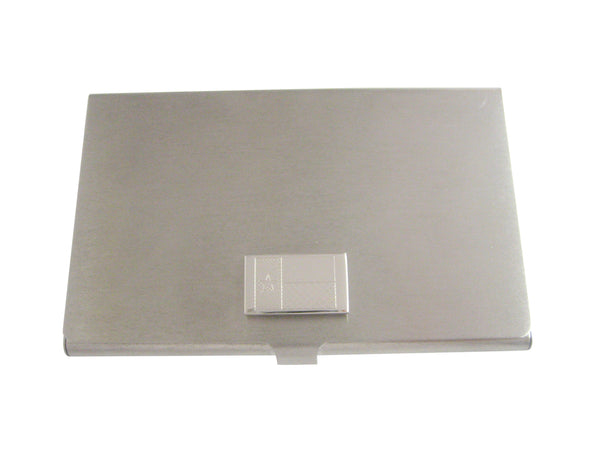 Silver Toned Etched Texas State Flag Business Card Holder