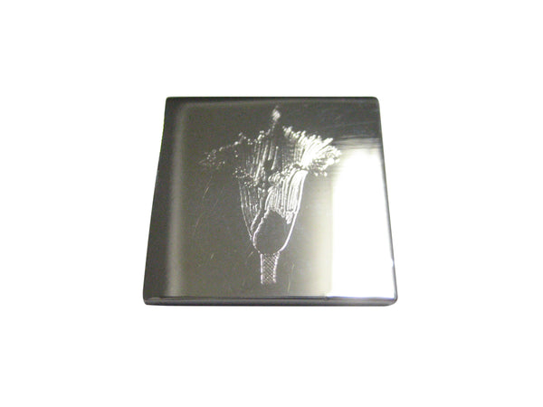 Silver Toned Etched Titan Arum Corpse Flower Carnivorous Plant Magnet