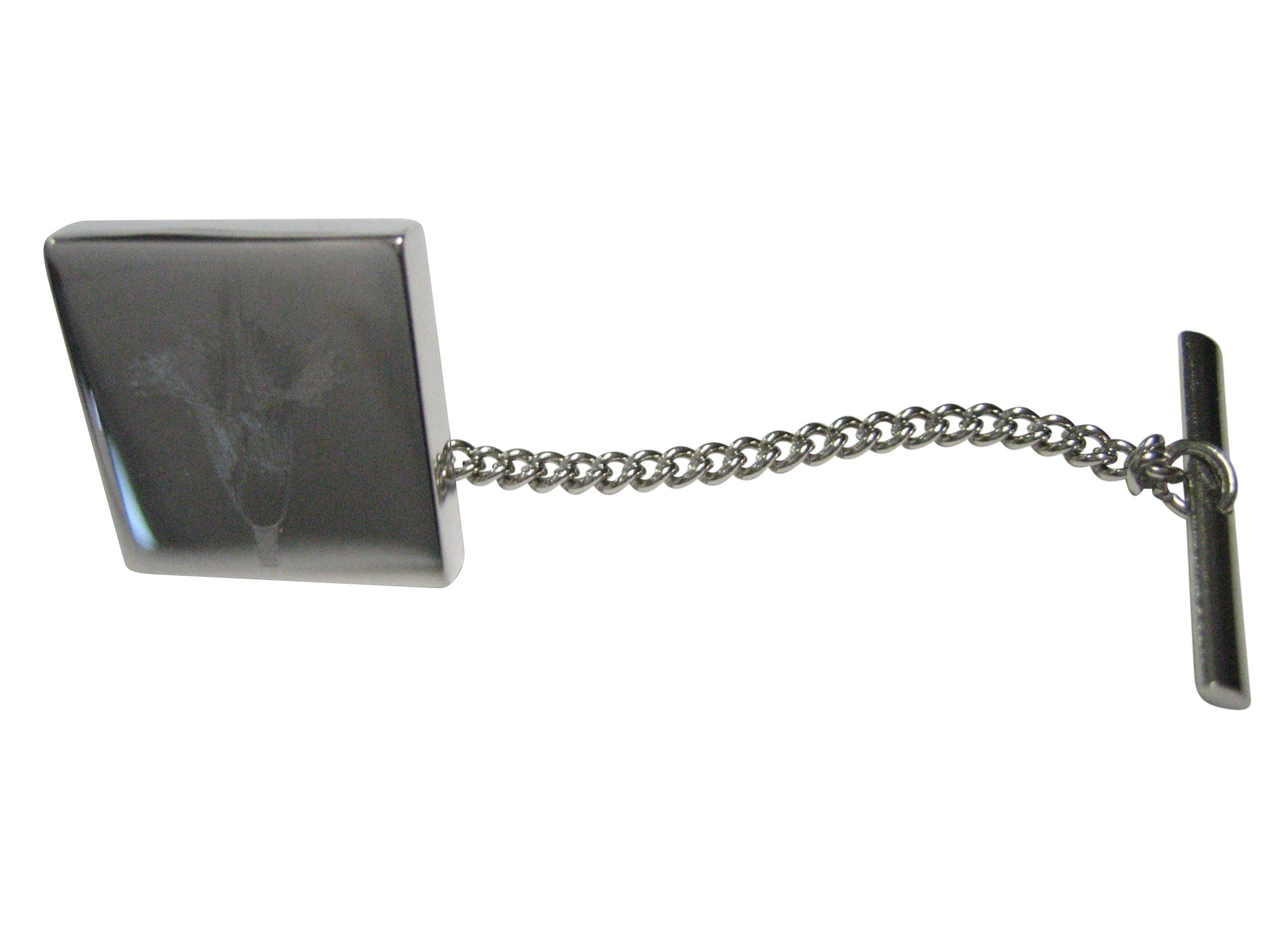 Silver Toned Etched Titan Arum Corpse Flower Carnivorous Plant Tie Tack