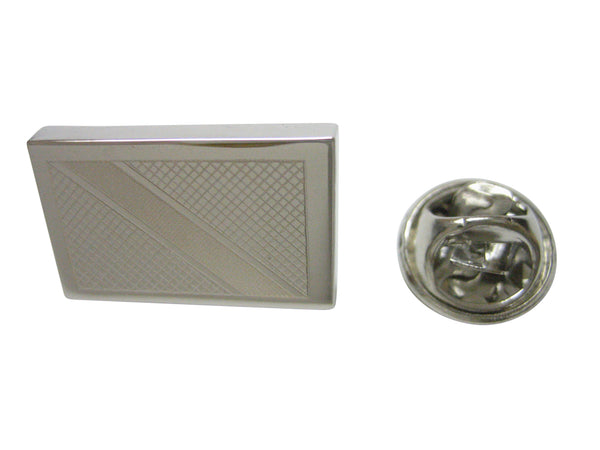 Silver Toned Etched Trinidad and Tobago Flag Lapel Pin