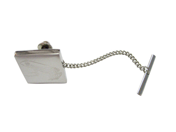 Silver Toned Etched Tropical Frog Tie Tack