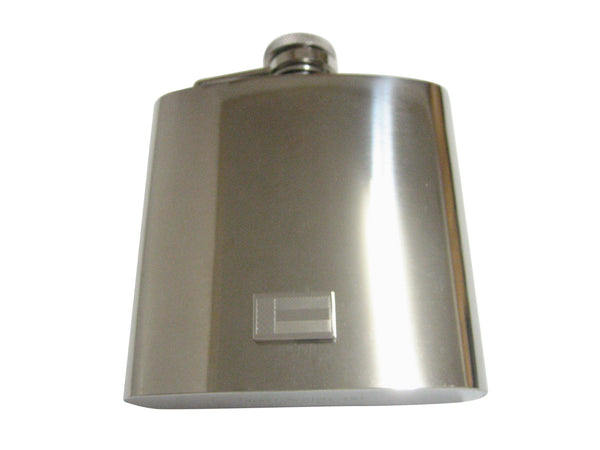 Silver Toned Etched United Arab Emirates UAE Flag 6 Oz. Stainless Steel Flask