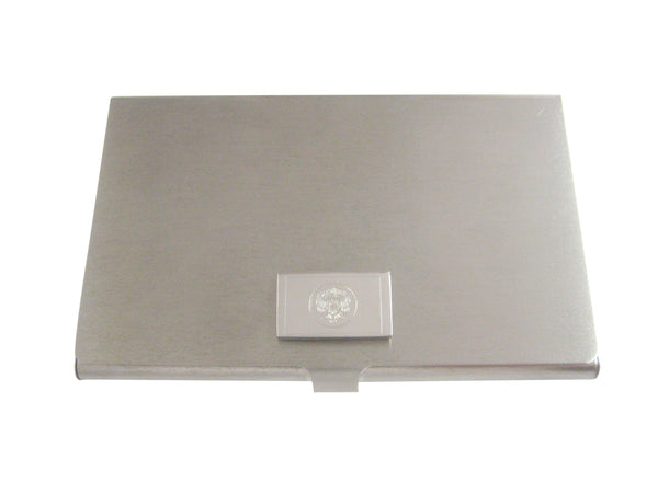 Silver Toned Etched Utah State Flag Business Card Holder