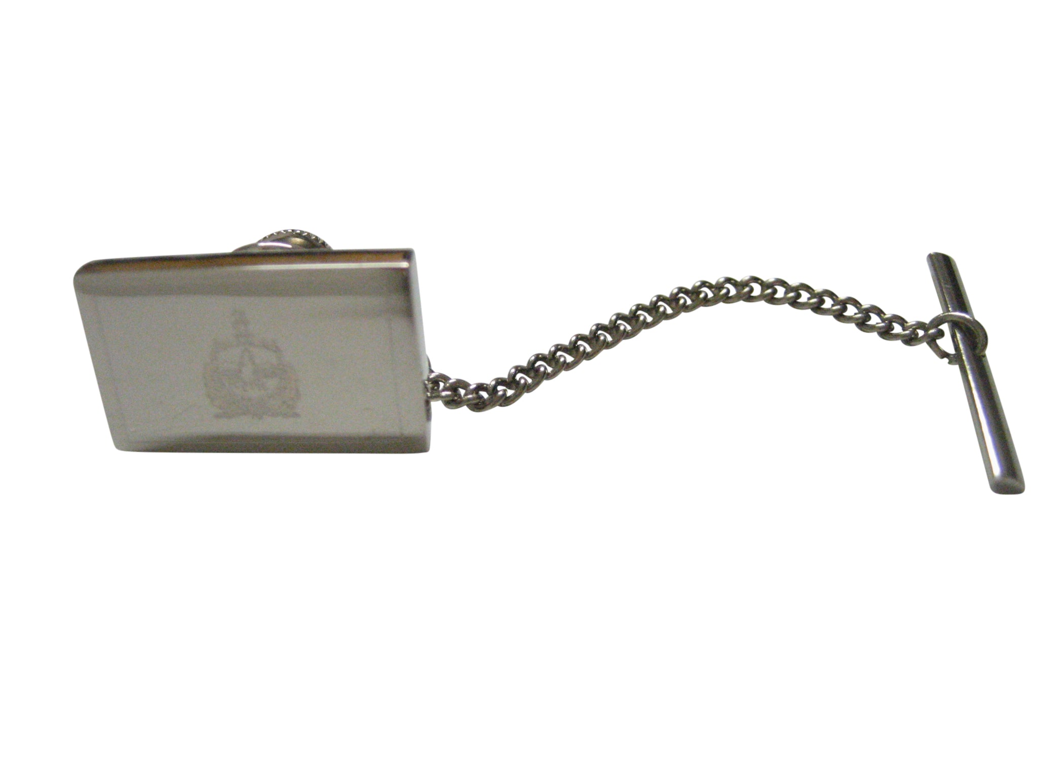 Silver Toned Etched Vermont State Flag Tie Tack