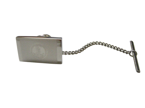 Silver Toned Etched Virginia State Flag Tie Tack
