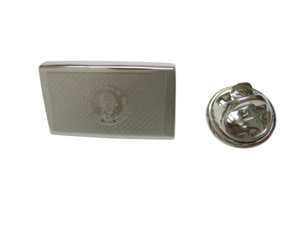 Silver Toned Etched Washington State Flag Lapel Pin
