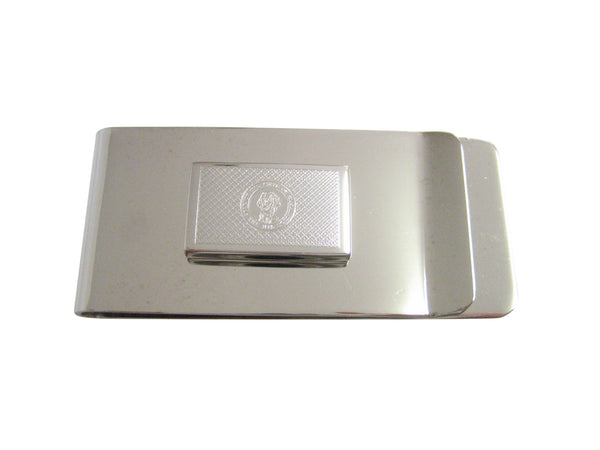 Silver Toned Etched Washington State Flag Money Clip