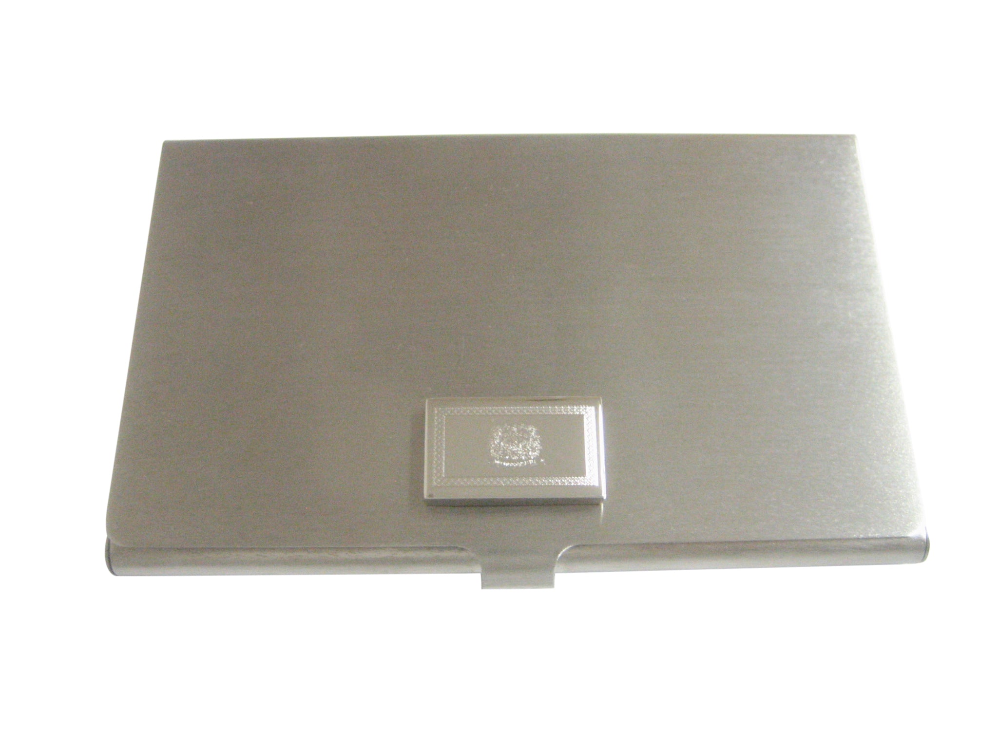 Silver Toned Etched West Virginia State Flag Pendant Business Card Holder