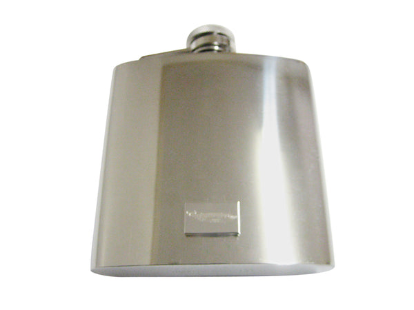 Silver Toned Etched Whale 6 Oz. Stainless Steel Flask