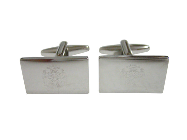 Silver Toned Etched Wisconsin State Flag Cufflinks