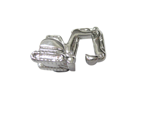 Silver Toned Excavator Heavy Machinery Magnet