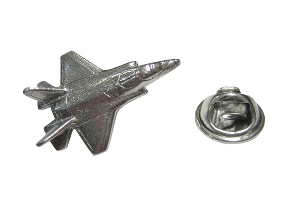 Silver Toned F35 Fighter Jet Plane Lapel Pin