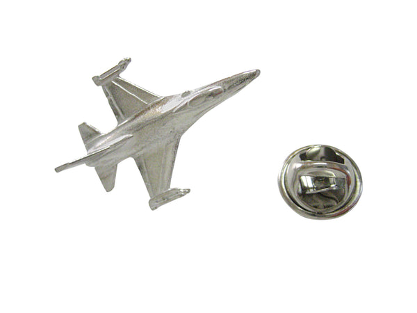 Silver Toned Falcon Plane Lapel Pin