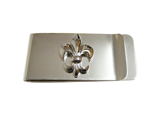 Silver Toned Fleur de Lys Money Clip