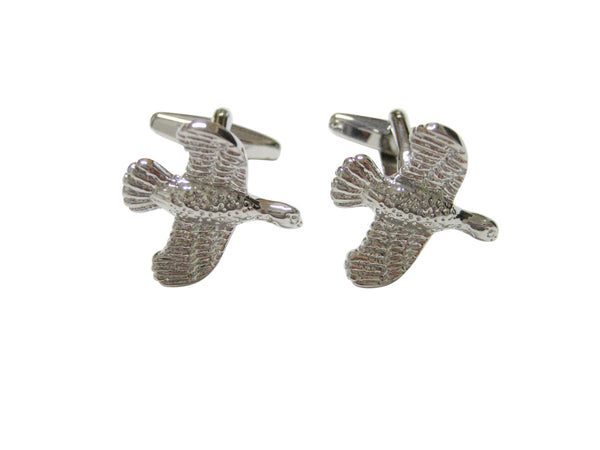 Silver Toned Flying Bird Cufflinks