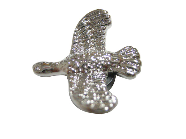 Silver Toned Flying Bird Magnet