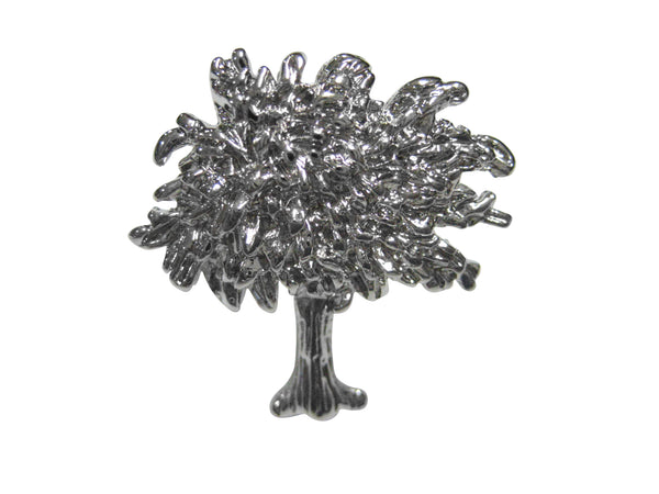 Silver Toned Full Tree Design Adjustable Size Fashion Ring