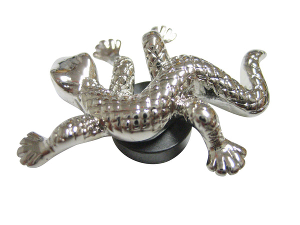 Silver Toned Gecko Lizard Newt Magnet