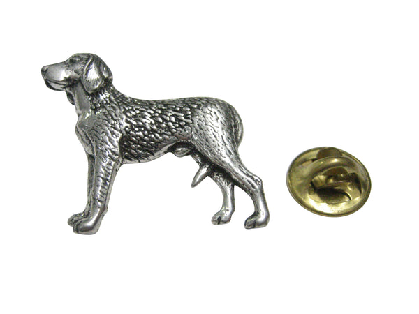 Silver Toned German Wire Haired Dog Lapel Pin