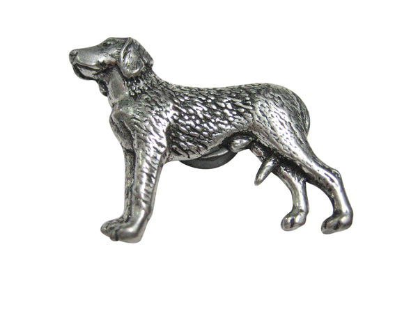 Silver Toned German Wire Haired Dog Magnet