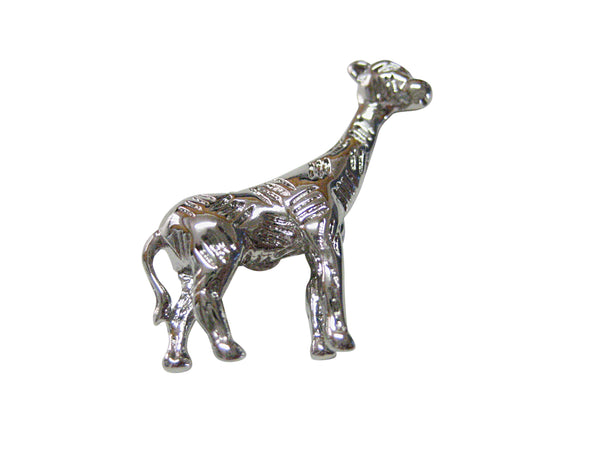 Silver Toned Giraffe Magnet