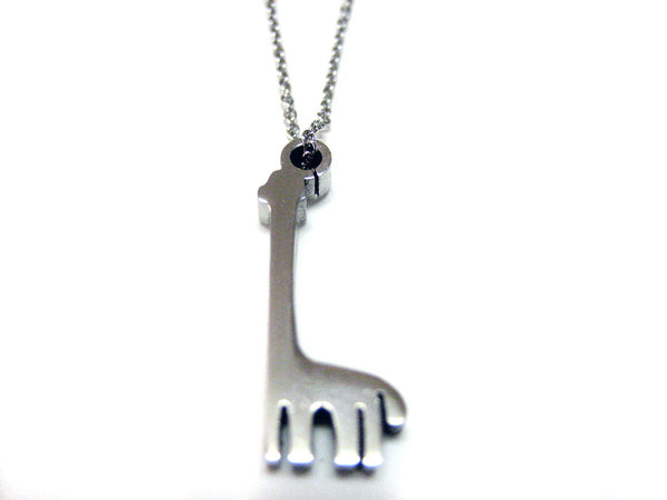 Silver Toned Giraffe Necklace