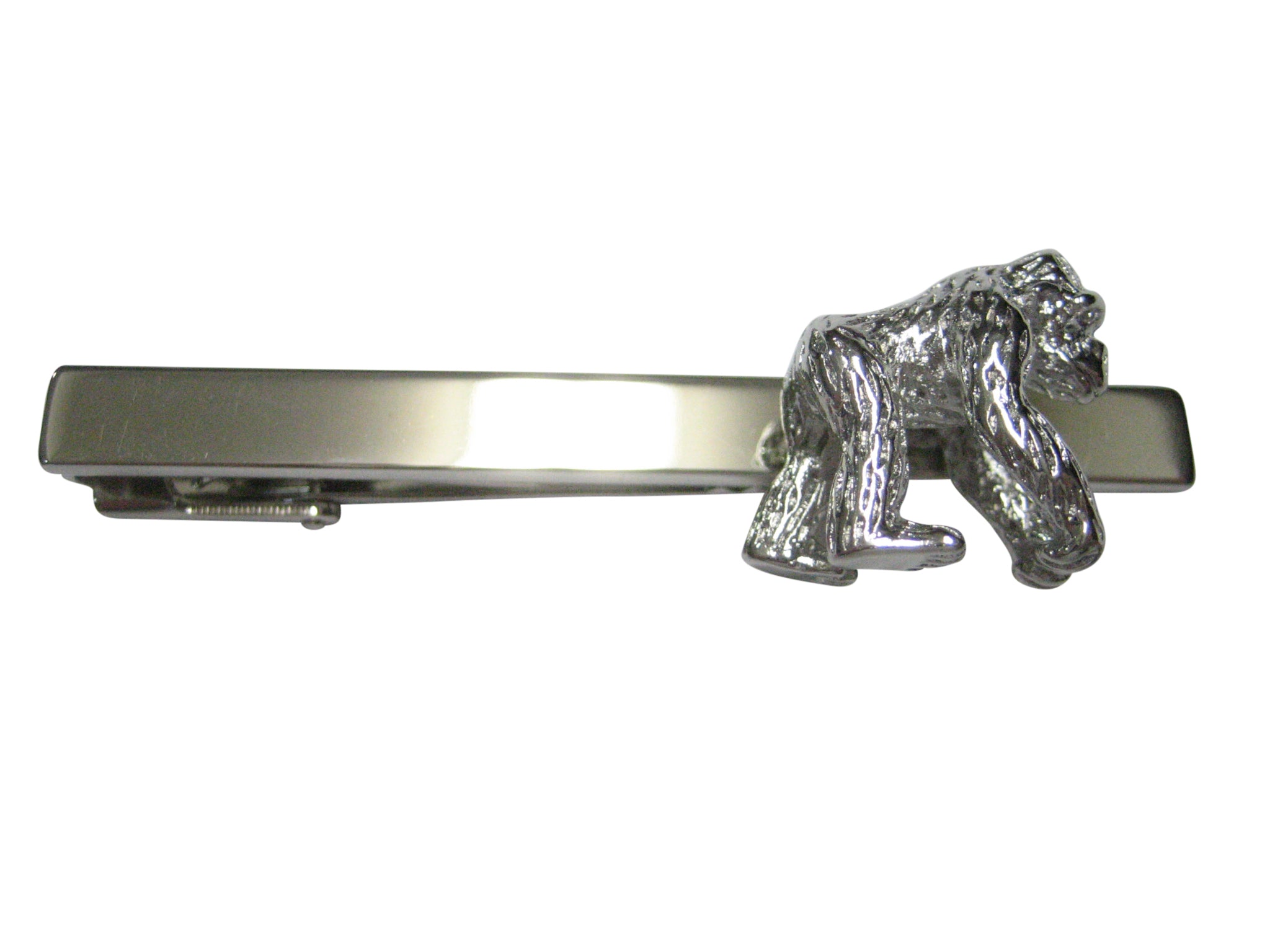 Silver Toned Gorilla Tie Clip